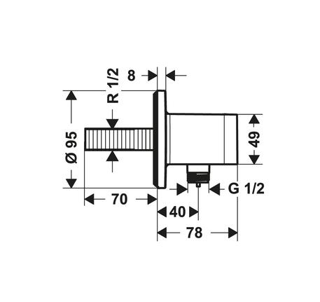 Phụ kiện cấp nước có giá đỡ sen FixFit S 589.55.965